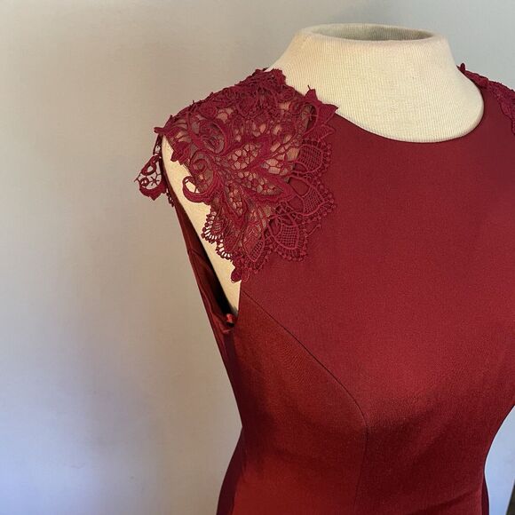 KLEINFELD Formal Dress Sz 6 Gown Bridesmaid Prom Holiday Burgundy Red Party EUC - Picture 3 of 16